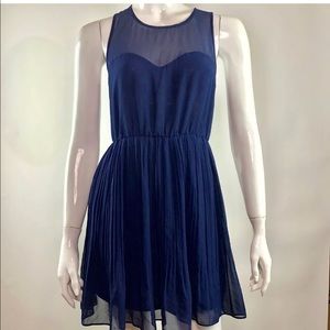 Anthropologie Pins and Needles Sz M Navy Dress